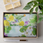 Happy Birthday farbenfrohe Frühlingsblumen Seidenpapier (Geschenk)