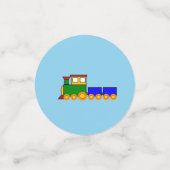 Happy Birthday farbenfrohe Train-Thema Junge Konfetti (Klein Vorderseite)