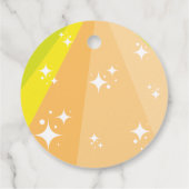 Happy Birthday farbenfroher Cartoon Balloons Glitz Geschenkanhänger (Rückseite)