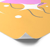 Happy Birthday farbenfroher Cartoon Balloons Glitz Poster (Ecke)