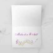 Happy Birthday Farbige Musiknotens Card Karte (Innenseite)