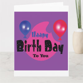 Happy Birthday – Farbige Party-Feier-Design Karte