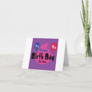 Happy Birthday – Farbige Party-Feiergestaltung Dankeskarte