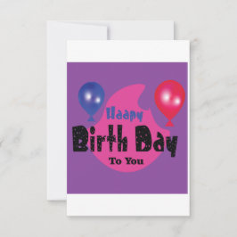 Happy Birthday – Farbige Party-Feiergestaltung Dankeskarte
