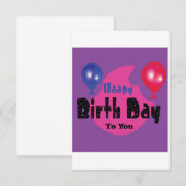 Happy Birthday – Farbige Party-Feiergestaltung Dankeskarte (Vorne/Hinten)