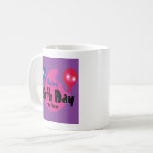Happy Birthday – Farbige Party-Feiergestaltung Kaffeetasse (Vorderseite Links)