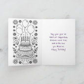 Happy Birthday | Farbpagel Personalisiert Karte (Innenseite)