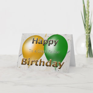 Happy Birthday Father Balloons Karte