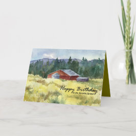 Happy Birthday Favorite Bauer Barn Landschaft Karte