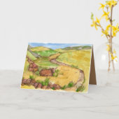 Happy Birthday Favorite Typ Cowboy Horseshoes Karte (Gelbe Blume)