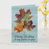 Happy Birthday Favorite Typ Herbstmaple Blätter Karte (Gelbe Blume)