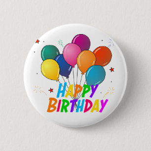 "Happy Birthday", Feierlichkeiten Ballons Button