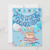 Happy Birthday Feiertagskarte (Vorderseite)