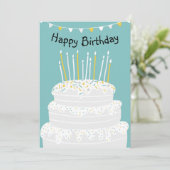 Happy Birthday Feiertagskarte (Stehend Vorderseite)