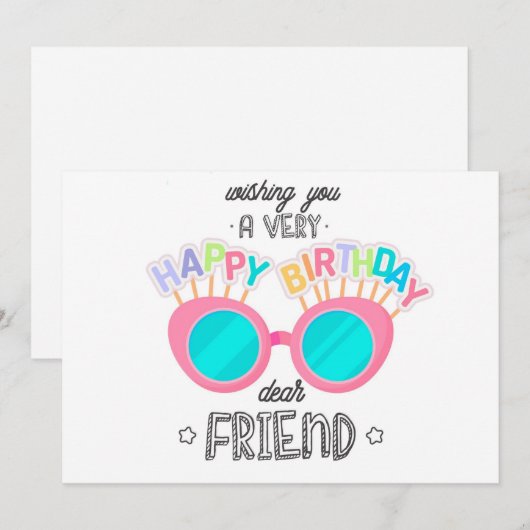 Happy Birthday Feiertagskarte (Vorne/Hinten)