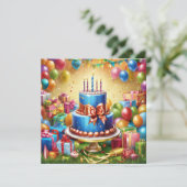 Happy Birthday Feiertagskarte (Stehend Vorderseite)