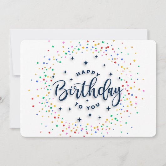 Happy Birthday Feiertagskarte (Vorderseite)