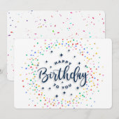 Happy Birthday Feiertagskarte (Vorne/Hinten)