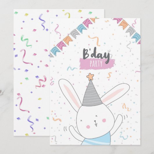 Happy Birthday Feiertagskarte (Vorne/Hinten)