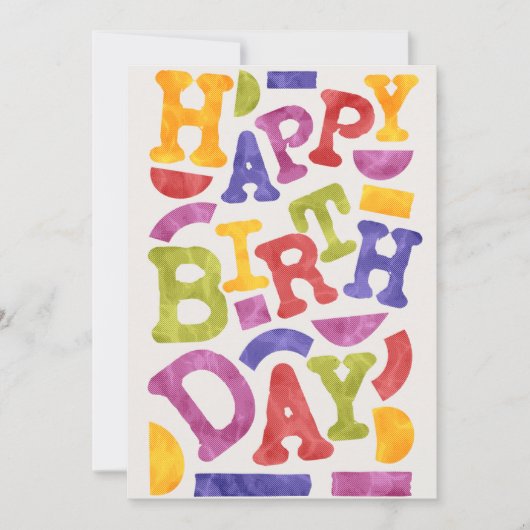 HAPPY BIRTHDAY FEIERTAGSKARTE (Vorderseite)