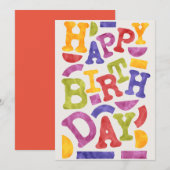 HAPPY BIRTHDAY FEIERTAGSKARTE (Vorne/Hinten)