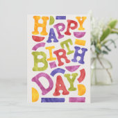 HAPPY BIRTHDAY FEIERTAGSKARTE (Stehend Vorderseite)