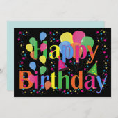 Happy Birthday Feiertagskarte (Vorne/Hinten)