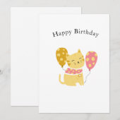 Happy Birthday Feiertagskarte (Vorne/Hinten)