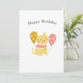 Happy Birthday Feiertagskarte (Stehend Vorderseite)