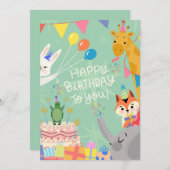 Happy Birthday Feiertagskarte (Vorne/Hinten)