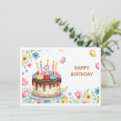 Happy Birthday Feiertagskarte (Stehend Vorderseite)