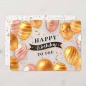 Happy Birthday Feiertagskarte (Vorne/Hinten)