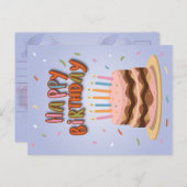 Happy Birthday Feiertagspostkarte (Vorne/Hinten)