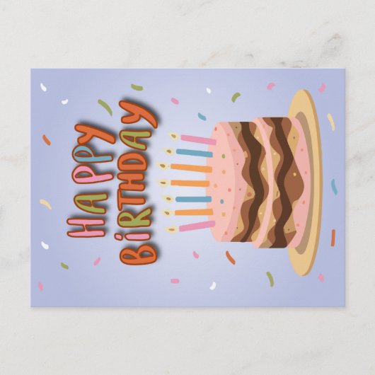 Happy Birthday Feiertagspostkarte (Vorderseite)