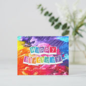 Happy Birthday Feiertagspostkarte (Stehend Vorderseite)