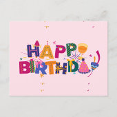 Happy Birthday Feiertagspostkarte