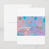 Happy Birthday Feiertagspostkarte (Vorne/Hinten)