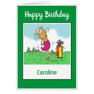 Happy Birthday Female Golfer