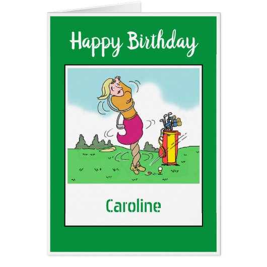 Happy Birthday Female Golfer (Vorne)