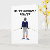Happy Birthday Fencing Karte (Gelbe Blume)