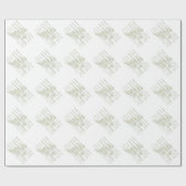 Happy Birthday Fern Wrapping Paper Geschenkpapier (Flach)