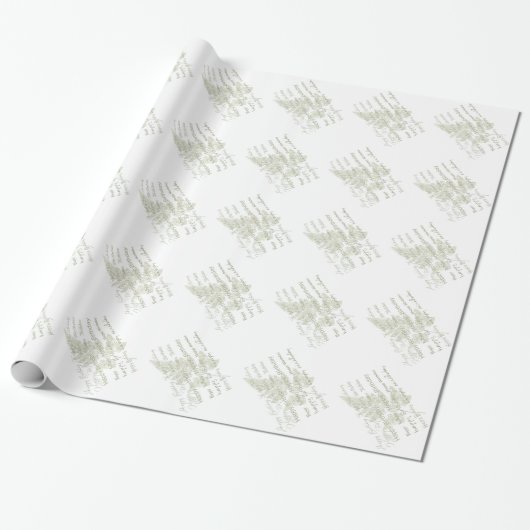 Happy Birthday Fern Wrapping Paper Geschenkpapier (Ungerollt)