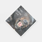 Happy Birthday Ferocious Bär Serviette (Ecke)