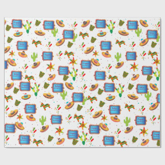 Happy Birthday Fiesta Wrapping Papier Geschenkpapier