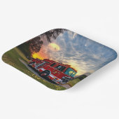 Happy Birthday Fire Motor Pappteller (Gewinkelt)