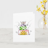 Happy Birthday Fireworks Karte (Gelbe Blume)