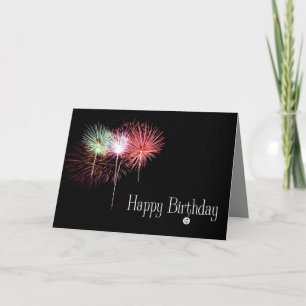 Happy Birthday Fireworks Karte
