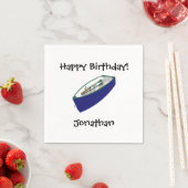 Happy Birthday Fishing Boat Paper Napkins Serviette (Beispiel)