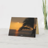 Happy Birthday Fishing Boat Tropical Sunset Card Karte (Rückseite)