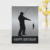 Happy Birthday Fishing Card Karte (Gelbe Blume)